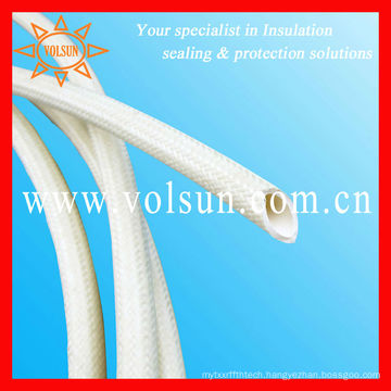 Flexible fiberglass braided silicone rubber sleeving